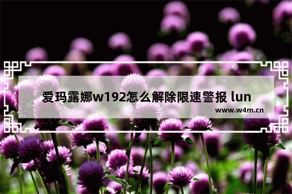 爱玛露娜w192怎么解除限速警报 luna是谁