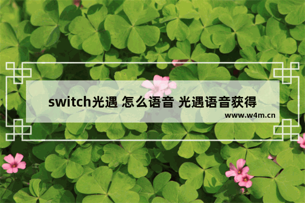 switch光遇 怎么语音 光遇语音获得方法