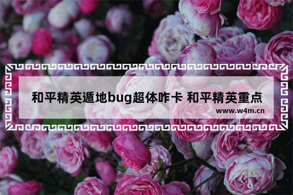 和平精英遁地bug超体咋卡 和平精英重点bug