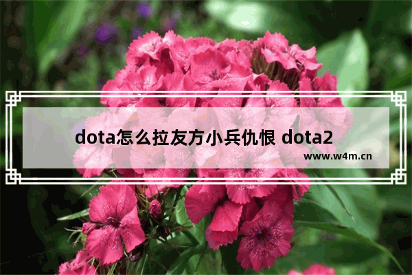 dota怎么拉友方小兵仇恨 dota2 拉小兵