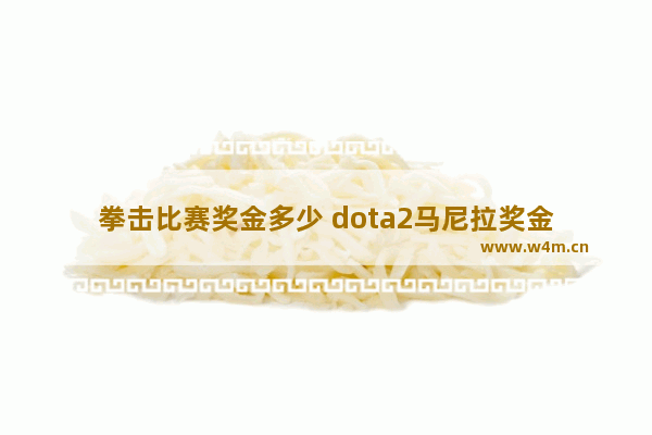 拳击比赛奖金多少 dota2马尼拉奖金