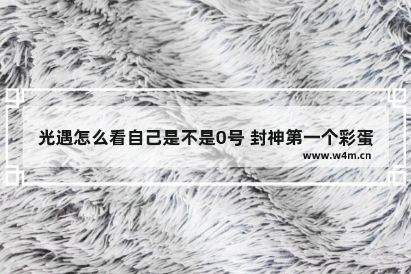 光遇怎么看自己是不是0号 封神第一个彩蛋殷商复活了吗