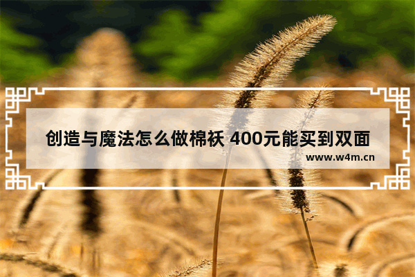 创造与魔法怎么做棉袄 400元能买到双面羊毛大衣吗