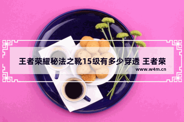 王者荣耀秘法之靴15级有多少穿透 王者荣耀45法术穿透