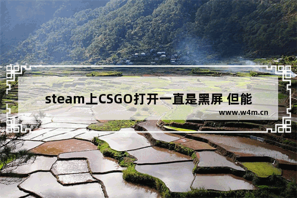 steam上CSGO打开一直是黑屏 但能听见声音 并且正常运行 怎么解决 steam进dota2黑屏