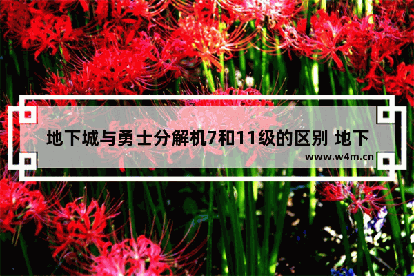 地下城与勇士分解机7和11级的区别 地下城与勇士测评