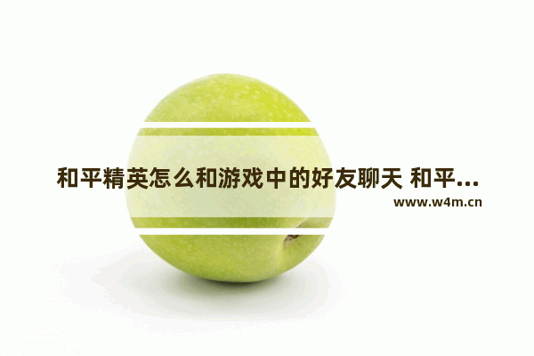 和平精英怎么和游戏中的好友聊天 和平精英2023九月会返场什么皮肤