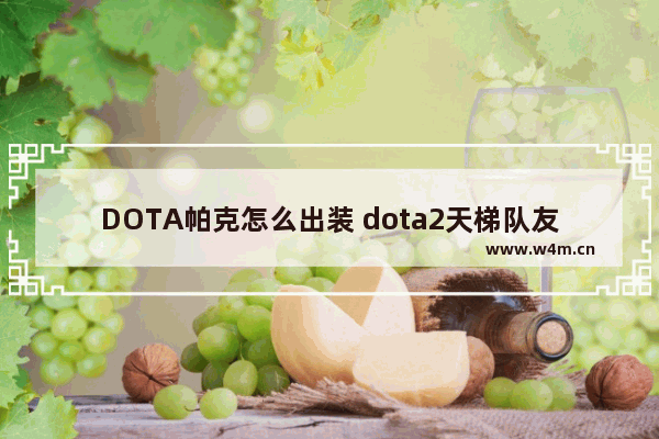 DOTA帕克怎么出装 dota2天梯队友太差劲怎么办