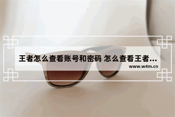 王者怎么查看账号和密码 怎么查看王者荣耀账号密码