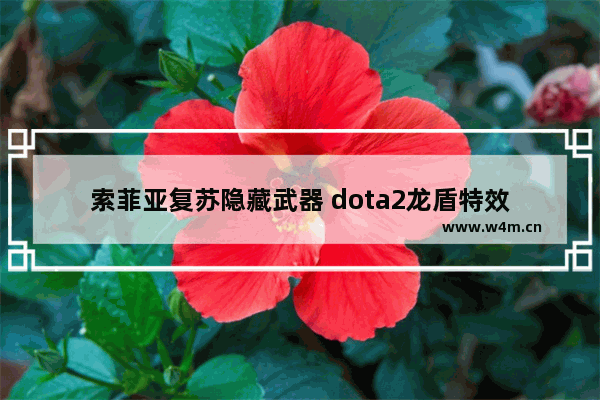 索菲亚复苏隐藏武器 dota2龙盾特效