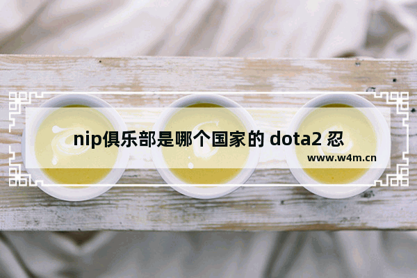 nip俱乐部是哪个国家的 dota2 忍者村大战