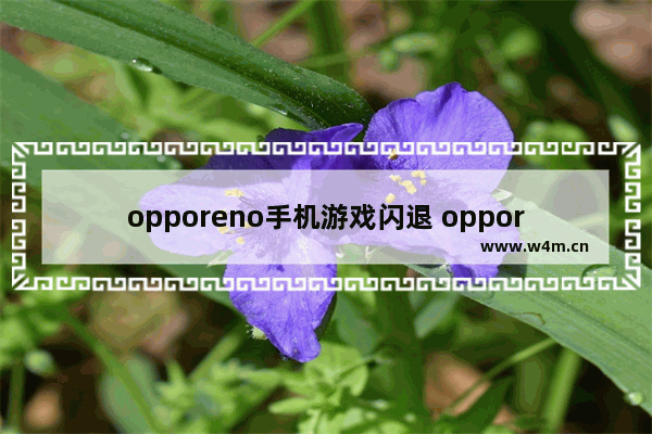 opporeno手机游戏闪退 opporeno手机一直闪退