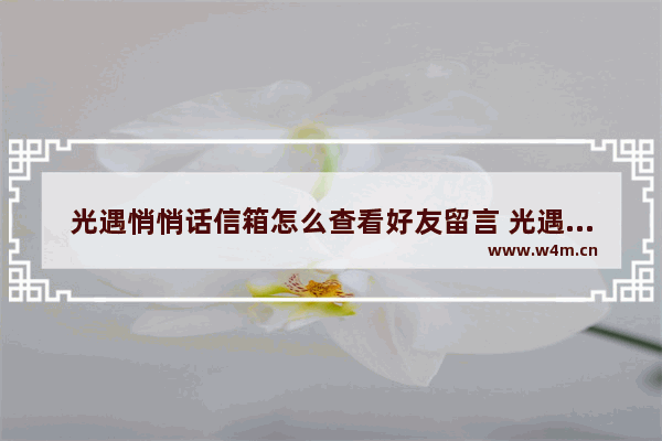 光遇悄悄话信箱怎么查看好友留言 光遇怎样查询信箱