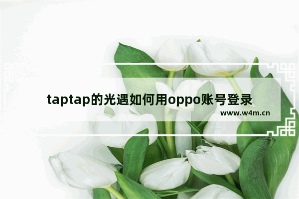 taptap的光遇如何用oppo账号登录 光遇能碰上吗