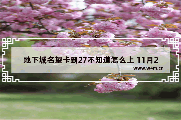 地下城名望卡到27不知道怎么上 11月27现在地下城怎么快速升110级