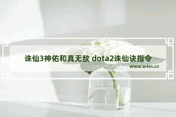 诛仙3神佑和真无敌 dota2诛仙诀指令