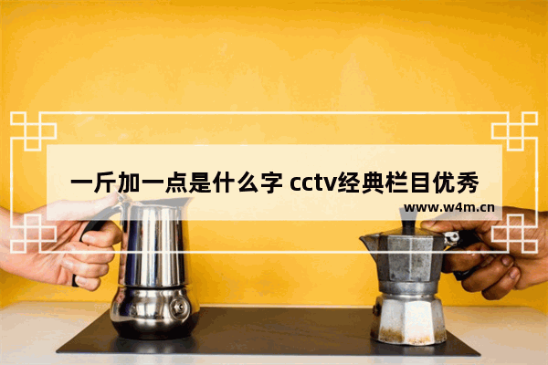 一斤加一点是什么字 cctv经典栏目优秀人物及事迹