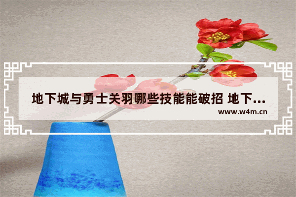 地下城与勇士关羽哪些技能能破招 地下城赵云和关羽哪个厉害