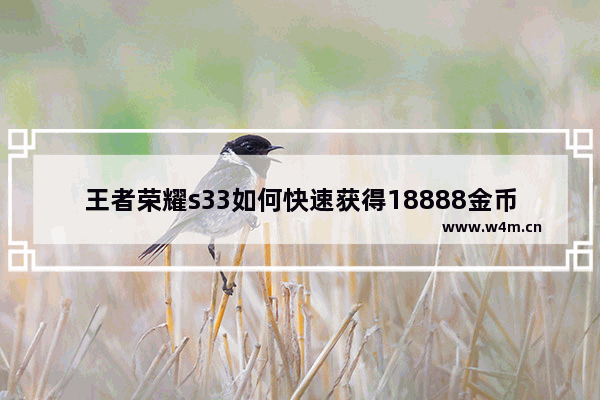 王者荣耀s33如何快速获得18888金币 王者s34如何快速攒够18888金币