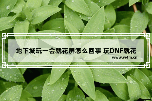 地下城玩一会就花屏怎么回事 玩DNF就花屏 怎么解决