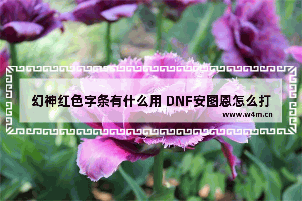 幻神红色字条有什么用 DNF安图恩怎么打