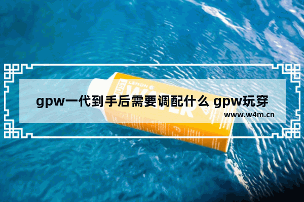 gpw一代到手后需要调配什么 gpw玩穿越火线