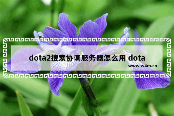 dota2搜索协调服务器怎么用 dota2搜索协调服务器