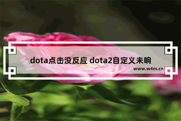 dota点击没反应 dota2自定义未响应