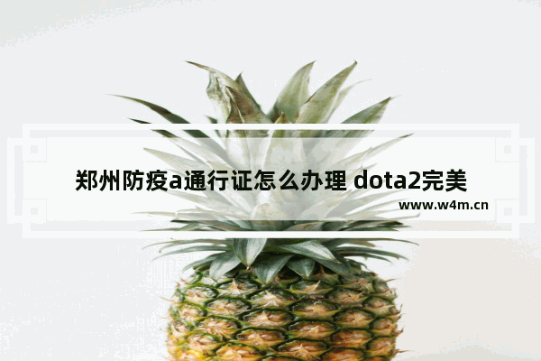 郑州防疫a通行证怎么办理 dota2完美通行证注册