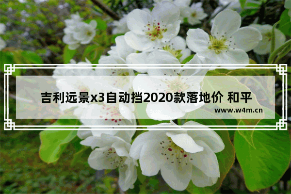 吉利远景x3自动挡2020款落地价 和平精英1231号