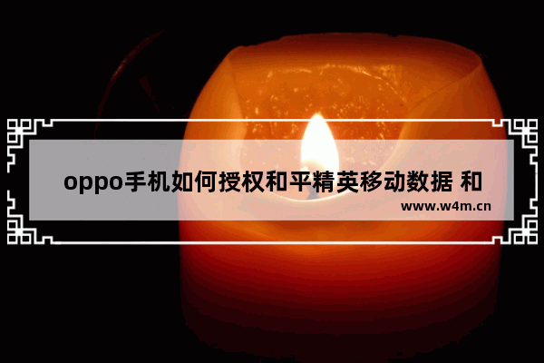 oppo手机如何授权和平精英移动数据 和平精英t授权