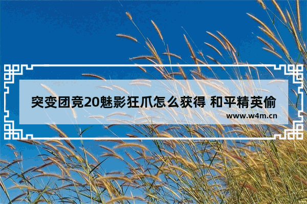 突变团竞20魅影狂爪怎么获得 和平精英偷采点