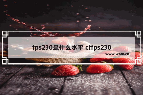 fps230是什么水平 cffps230左右能带动240赫兹显示器吗