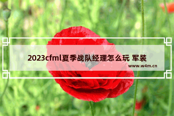 2023cfml夏季战队经理怎么玩 军装在夏天不热吗