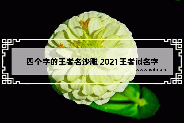 四个字的王者名沙雕 2021王者id名字诗意四个字