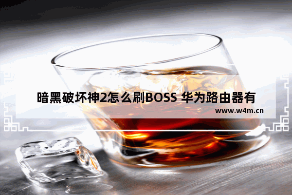 暗黑破坏神2怎么刷BOSS 华为路由器有uu吗