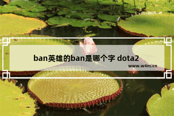 ban英雄的ban是哪个字 dota2 cw 禁用