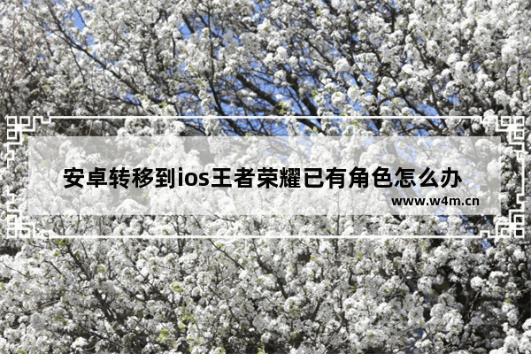 安卓转移到ios王者荣耀已有角色怎么办 王者荣耀ios号到安卓