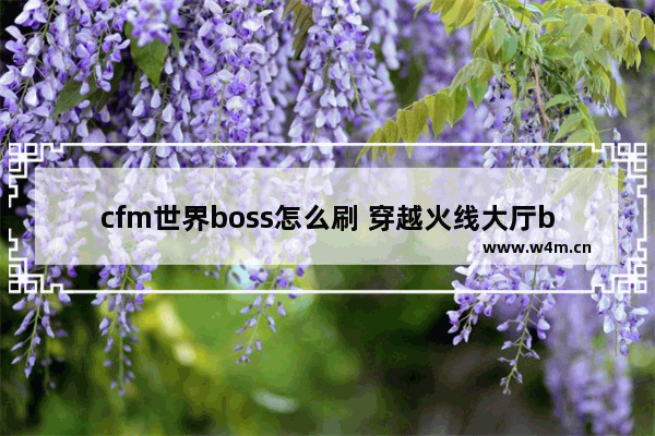 cfm世界boss怎么刷 穿越火线大厅boss