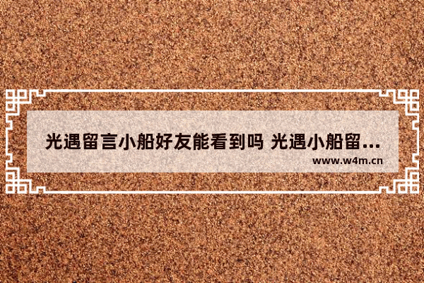 光遇留言小船好友能看到吗 光遇小船留言可以回复吗