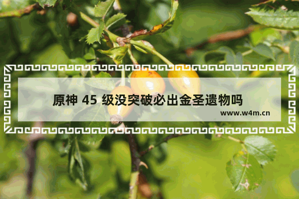 原神 45 级没突破必出金圣遗物吗 