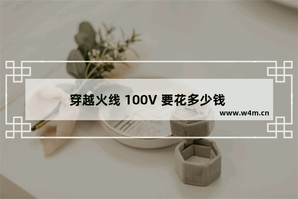 穿越火线 100V 要花多少钱 