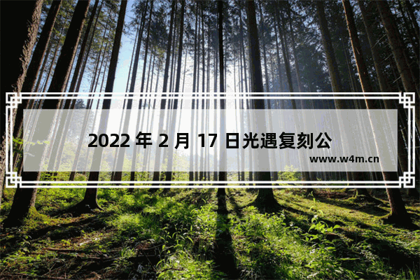 2022 年 2 月 17 日光遇复刻公布时间确定！