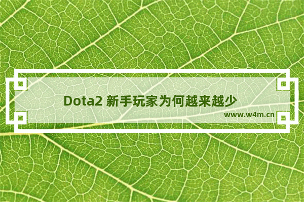 Dota2 新手玩家为何越来越少 