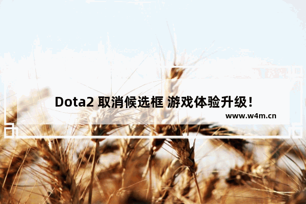 Dota2 取消候选框 游戏体验升级！