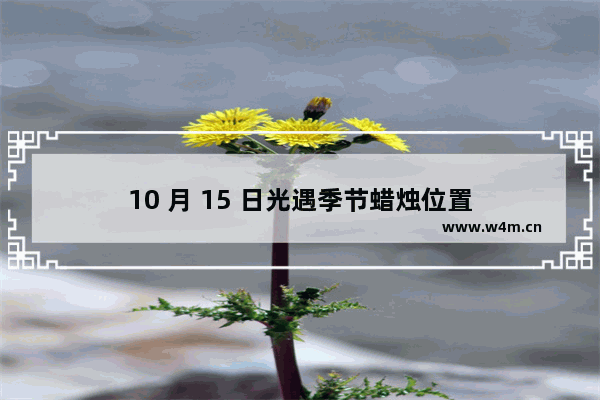 10 月 15 日光遇季节蜡烛位置